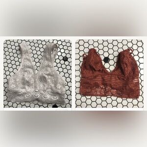 Layered with lace bundle of 2 bralettes size small